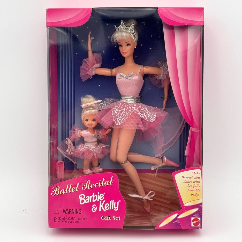 Mattel Barbie & Kelly 1997 Ballet Recital Doll Gift Set New In Box Sealed
